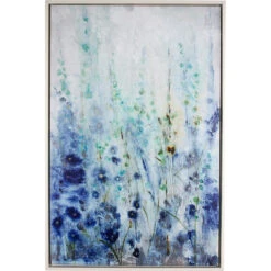 Spring Blue Flowers Print On Canvas