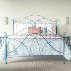Ardno Cast Iron Bed Frame -The Bed Rooms Shop ArdnoCastBedinBlue