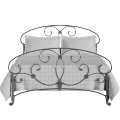 Aroona Cast Iron Bed Frame -The Bed Rooms Shop Aroona Cast Iron Frame Pewter