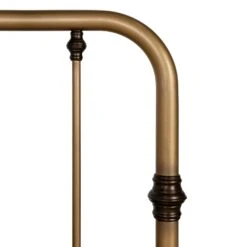 Artem Cast Iron Bed Frame -The Bed Rooms Shop Artem 1300 queen CBMPF AgedBrass finish closeup1
