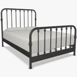 Artem Cast Iron Bed Frame -The Bed Rooms Shop Artem Cast Iron Bed Frame Aged Steel
