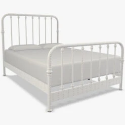 Artem Cast Iron Bed Frame -The Bed Rooms Shop Artem Cast Iron Bed Frame Distressed White