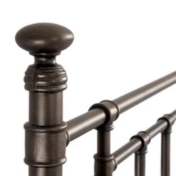 Blake Cast Iron Bed Frame With Surround Frame -The Bed Rooms Shop Blake 4194 DaybedSB AgedBronze finish closeup1