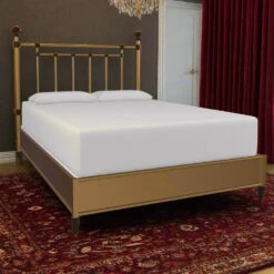 Blake Cast Iron Bed Frame With Surround Frame -The Bed Rooms Shop Blake Cast Iron Bed Frame Aged Brass 5ffe9bbe 3020 46af 97d1 31a6f242b378