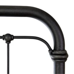 Braden Cast Iron Bed Frame 6 Braden Cast Iron Bed Frame -The Bed Rooms Shop Braden 1001 queen CBMPF AgedIron finish closeup1