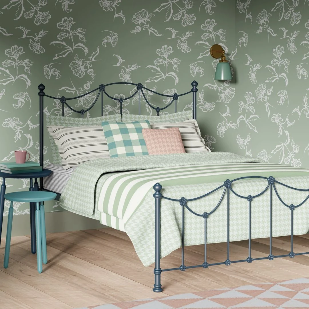 Carlton Cast Iron Bed Frame with Low Foot Carlton Cast Iron Bed Frame With Low Foot -The Bed Rooms Shop CarltonCastBed LowFootinDarkGreen
