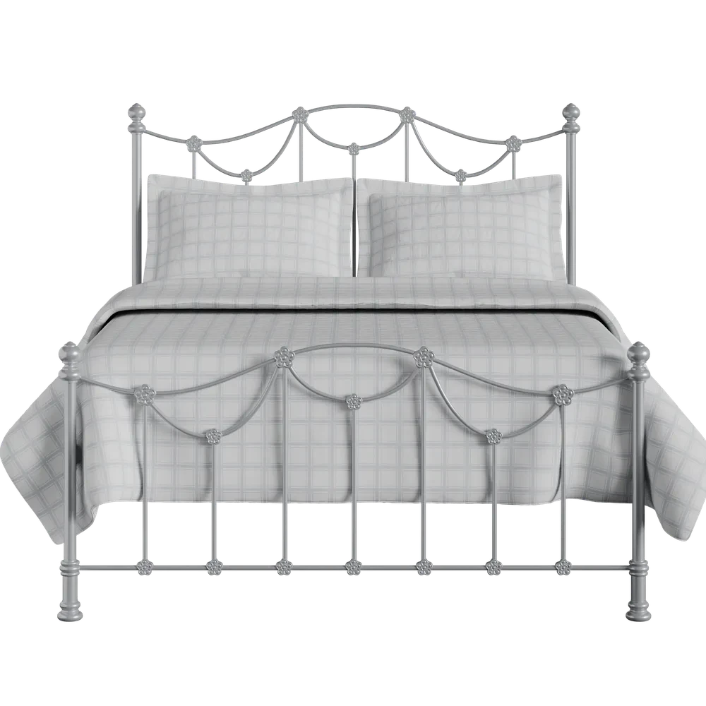 Carlton Cast Iron Bed Frame with Low Foot Carlton Cast Iron Bed Frame With Low Foot -The Bed Rooms Shop Carlton Cast Iron Frame Glossy Silver