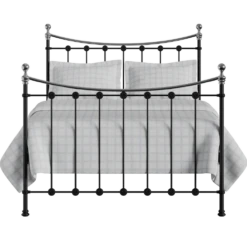 Carrum Cast Iron Bed Frame -The Bed Rooms Shop Carrum Cast Iron Frame Chrome Satin Black