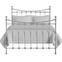 Carrum Cast Iron Bed Frame -The Bed Rooms Shop Carrum Cast Iron Frame Glossy Silver