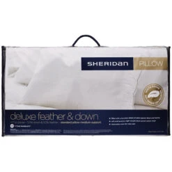 Deluxe Feather & Down Pillow -The Bed Rooms Shop Deluxe Feather Down Pillow package