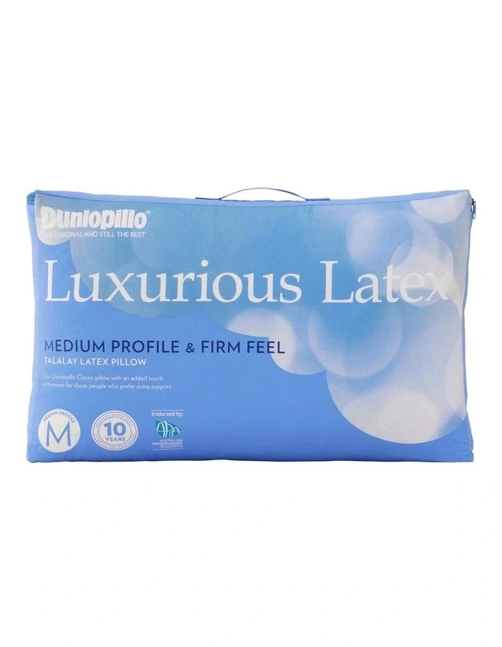 Luxurious Latex Medium Profile & Firm Feel Pillow Luxurious Latex Medium Profile & Firm Feel Pillow -The Bed Rooms Shop Dunlopillo Medium firm