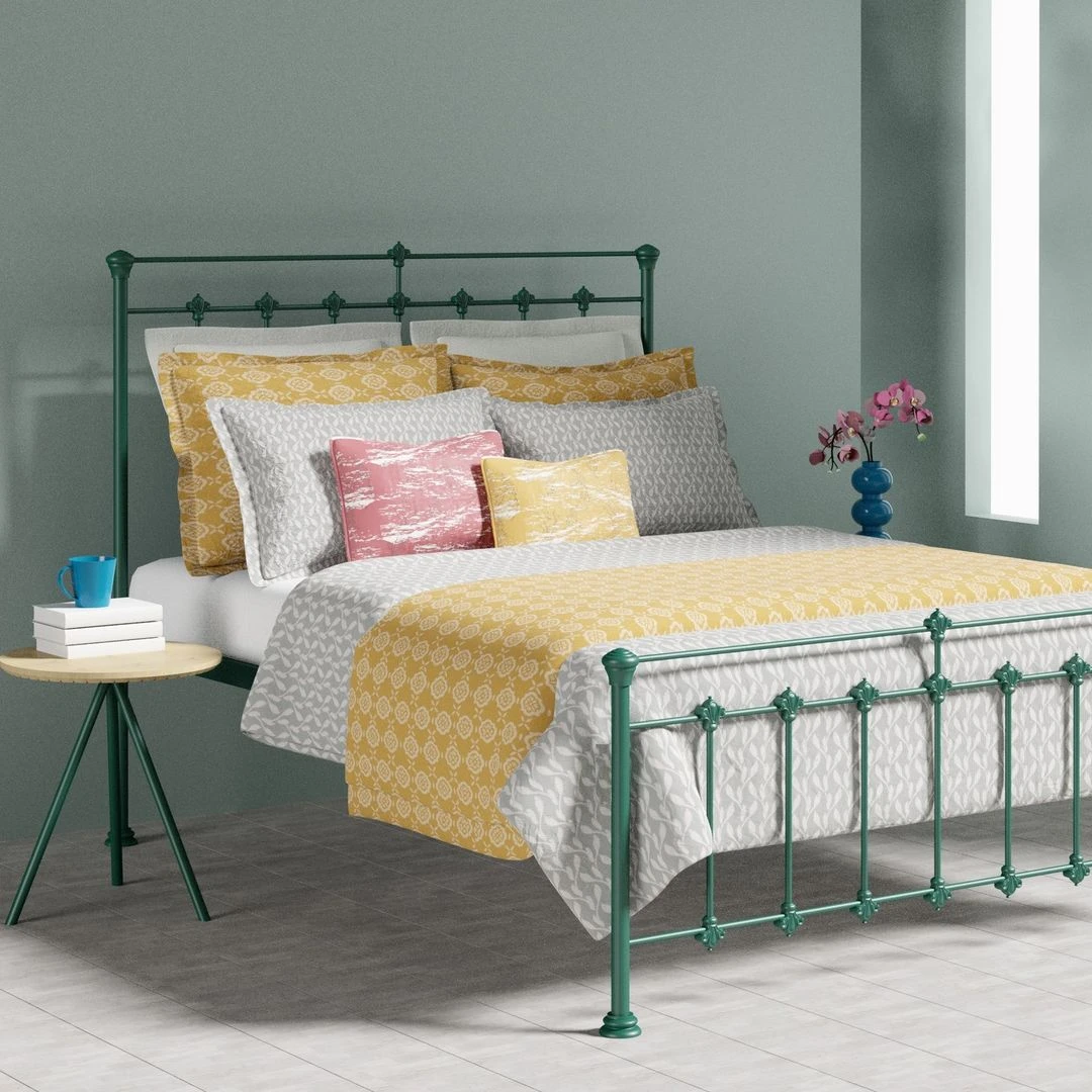 Edan Cast Iron Bed Frame Edan Cast Iron Bed Frame -The Bed Rooms Shop EdanCastBedinDarkGreen