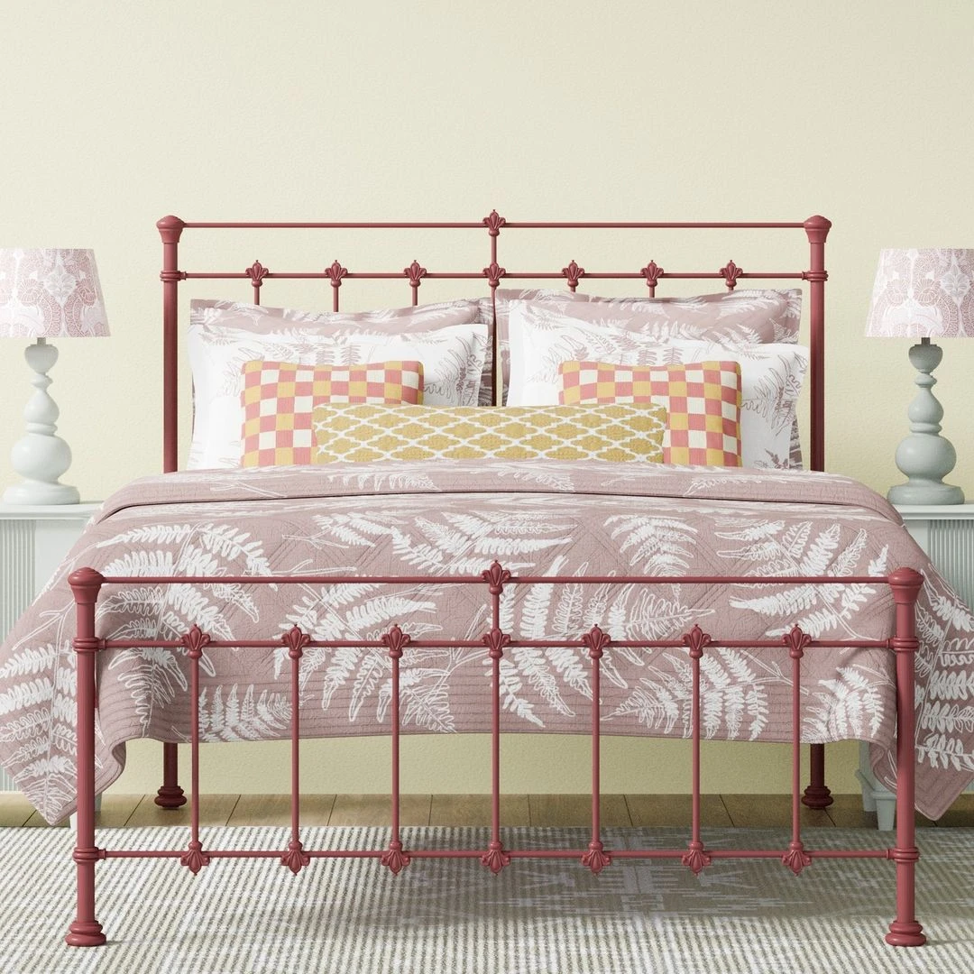 Edan Cast Iron Bed Frame Edan Cast Iron Bed Frame -The Bed Rooms Shop EdanCastBedinPinkRed