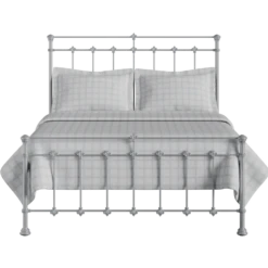 Edan Cast Iron Bed Frame 6 Edan Cast Iron Bed Frame -The Bed Rooms Shop Edan Cast Iron Bed Frame Glossy Silver