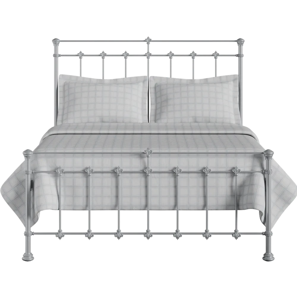 Edan Cast Iron Bed Frame Edan Cast Iron Bed Frame -The Bed Rooms Shop Edan Cast Iron Bed Frame Glossy Silver