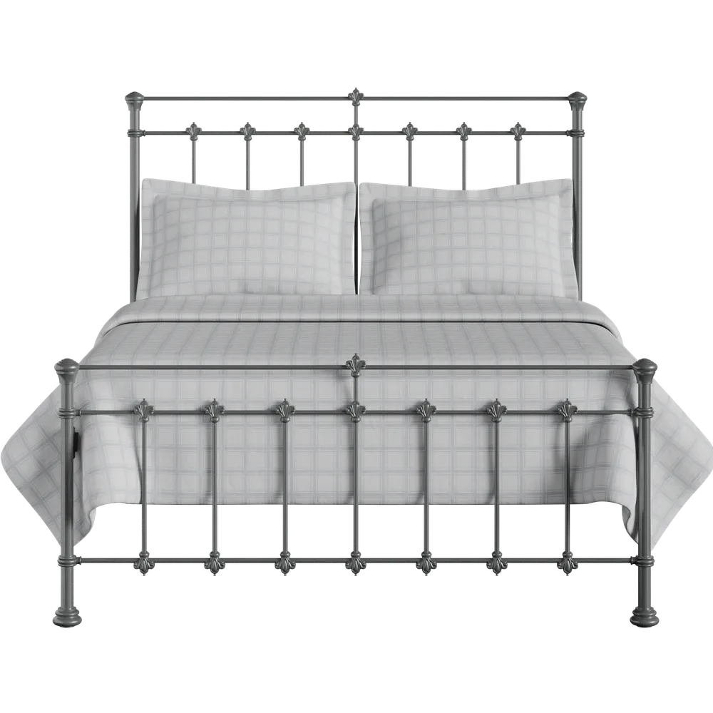 Edan Cast Iron Bed Frame Edan Cast Iron Bed Frame -The Bed Rooms Shop Edan Cast Iron Bed Frame Pewter