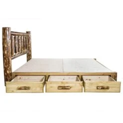 Glacier Country Wood Bed FrameLow Foot With Drawers -The Bed Rooms Shop GlacierCountryPlatform5