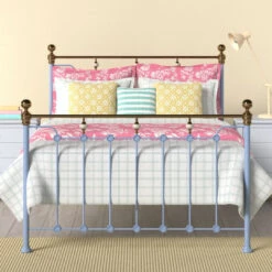 Glenmore Cast Iron Bed Frame -The Bed Rooms Shop GlenmoreCastBedinLightPurple