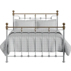 Glenmore Cast Iron Bed Frame -The Bed Rooms Shop Glenmore Cast Iron Frame Glossy Silver