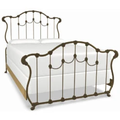 Hamilton Cast Iron Bed Frame -The Bed Rooms Shop Hamilton Cast Iron Bed Frame Brass Bisque