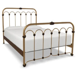 Hillsboro Cast Iron Bed Frame -The Bed Rooms Shop Hillsboro Cast Iron Bed Frame Aged Brass