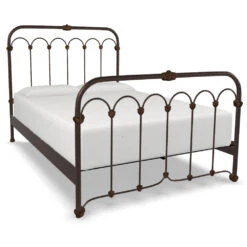 Hillsboro Cast Iron Bed Frame -The Bed Rooms Shop Hillsboro Cast Iron Bed Frame Aged Copper Brown