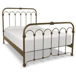 Hillsboro Cast Iron Bed Frame -The Bed Rooms Shop Hillsboro Cast Iron Bed Frame Brass Bisque