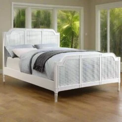 Loire Rattan And Wood Bed Frame