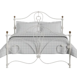 Melbourne Cast Iron Bed Frame -The Bed Rooms Shop Melbourne Cast Iron Frame Glossy Ivory