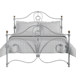 Melbourne Cast Iron Bed Frame -The Bed Rooms Shop Melbourne Cast Iron Frame Glossy Silver