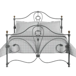 Melbourne Cast Iron Bed Frame -The Bed Rooms Shop Melbourne Cast Iron Frame Pewter