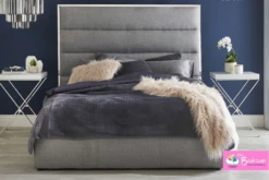 Mercedes Metal Trim Upholstered Bed With Storage Option