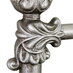 Merrick Cast Iron Bed Frame -The Bed Rooms Shop Merrick 1042 queen CBMPF SilverBisque finish closeup2