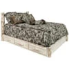 Montana Wood Bed Frame Low Foot With Drawers