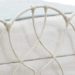 Morsley Cast Iron Bed Frame 9 Morsley Cast Iron Bed Frame -The Bed Rooms Shop Morsley 1026 queen CBMPF RusticIvory finish closeup2