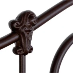 Olympia Cast Iron Bed Frame -The Bed Rooms Shop Olympia 7165 queen CBMPF NaturalRust finish closeup3
