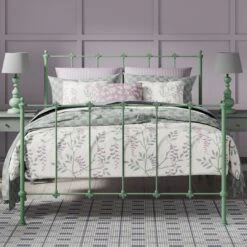 Perth Cast Iron Bed Frame -The Bed Rooms Shop PerthCastBedinDarkerGreen
