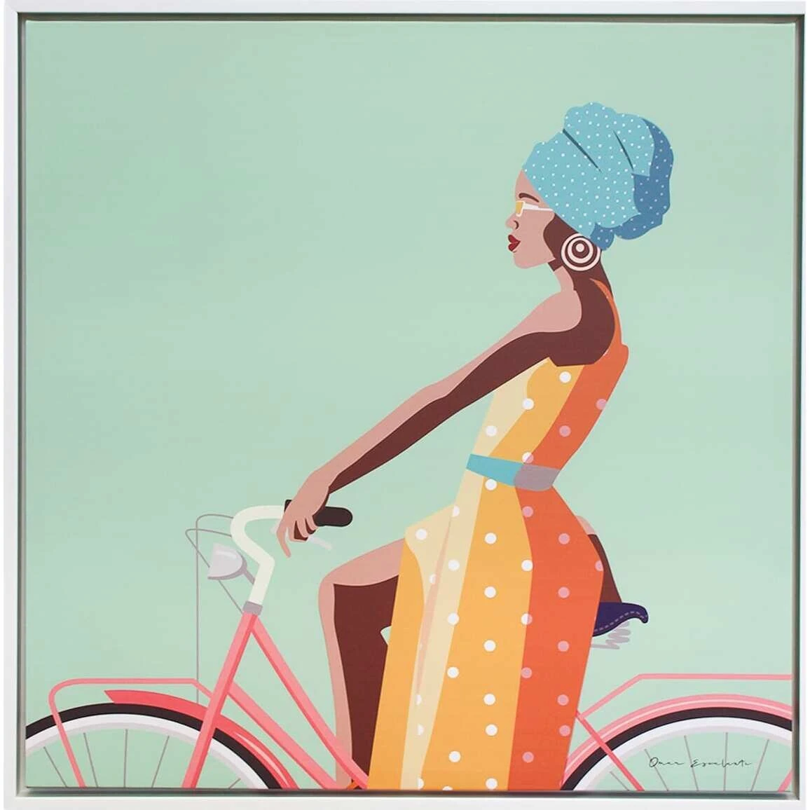 Pink Bicycle Print on Canvas Pink Bicycle Print On Canvas -The Bed Rooms Shop PinkBicycle