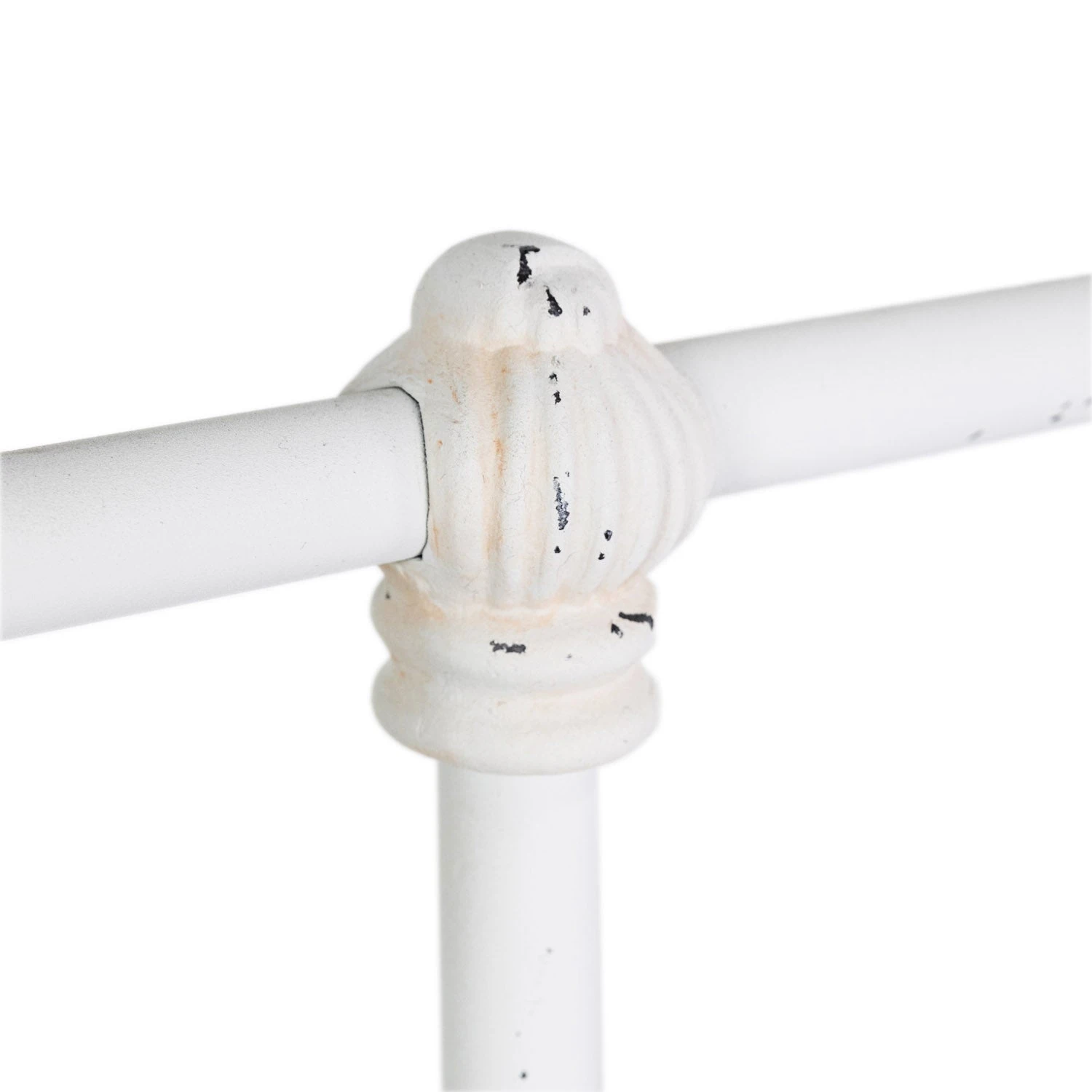 Quati Cast Iron Bed Frame with Surround Frame Quati Cast Iron Bed Frame With Surround Frame -The Bed Rooms Shop Quati 1046MS queen HBMS CottageWhite finish closeup2