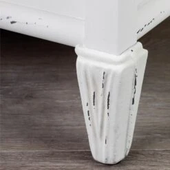 Quati Cast Iron Bed Frame With Surround Frame 3 Quati Cast Iron Bed Frame With Surround Frame -The Bed Rooms Shop Quati 1046MS queen HBMS CottageWhite finish closeup4