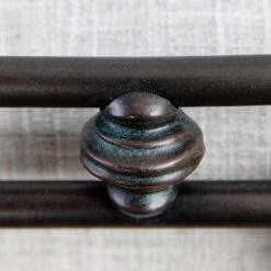 Quati Cast Iron Bed Frame 6 Quati Cast Iron Bed Frame -The Bed Rooms Shop Quati 1046 queen CBMPF OldCopper finish closeup4