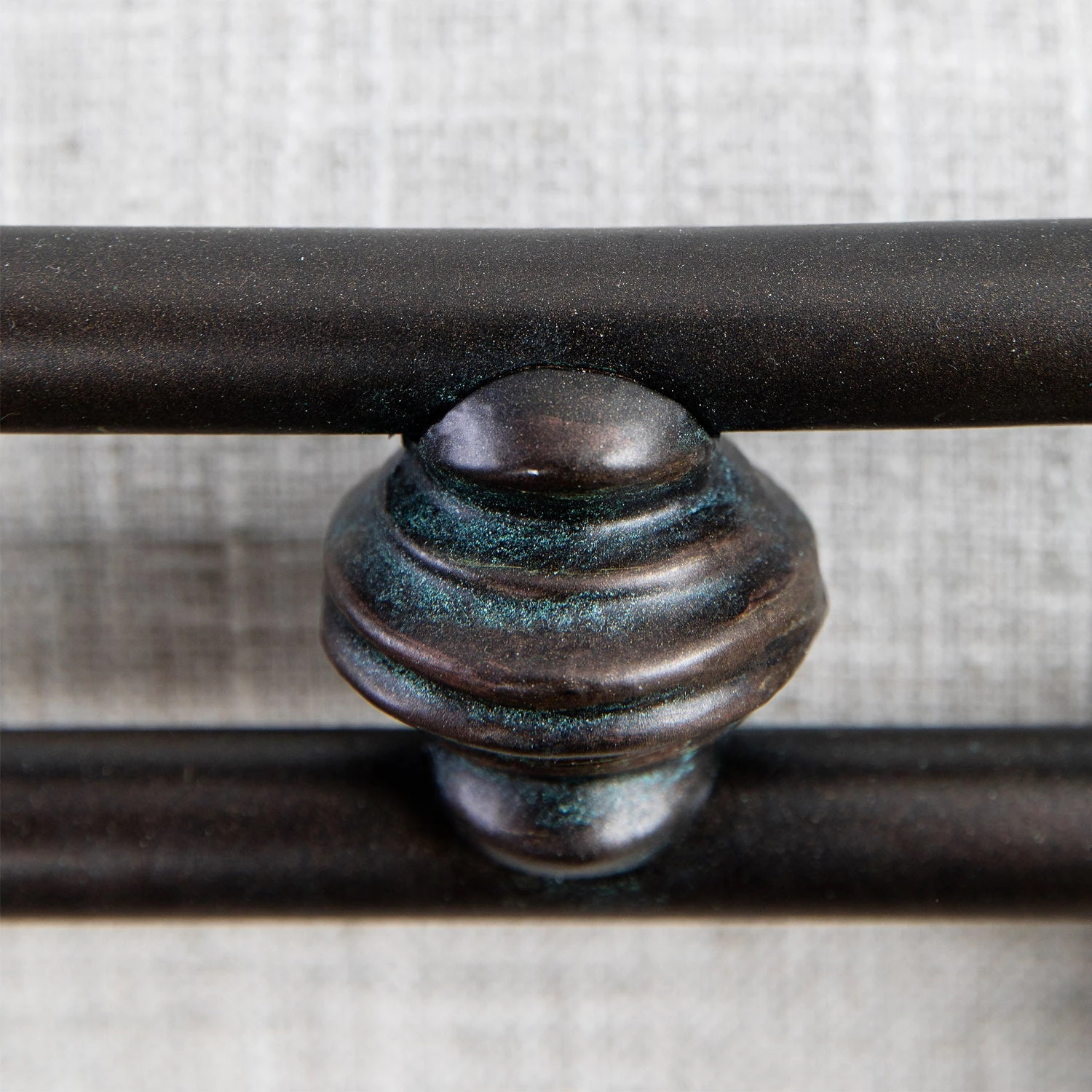 Quati Cast Iron Bed Frame Quati Cast Iron Bed Frame -The Bed Rooms Shop Quati 1046 queen CBMPF OldCopper finish closeup4