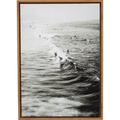 Riding The Wave Print On Canvas