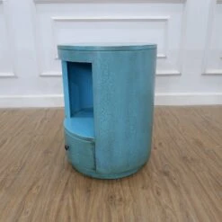 Turquoise Bedside Table 3 Turquoise Bedside Table -The Bed Rooms Shop Roundbedsidetable colourToscagreencrackle1.0