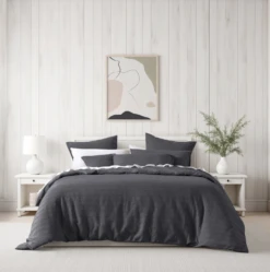 Bianca Kahlani Quilt Cover Set Charcoal