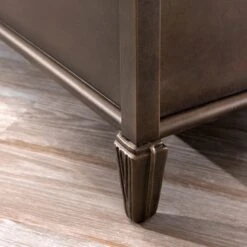 Sheffield Cast Iron Bed Frame With Surround Frame -The Bed Rooms Shop Sheffield 1039MS queen HBMS AgedBronze finish closeup2