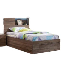Evans Wood Bed Frame - Mocha