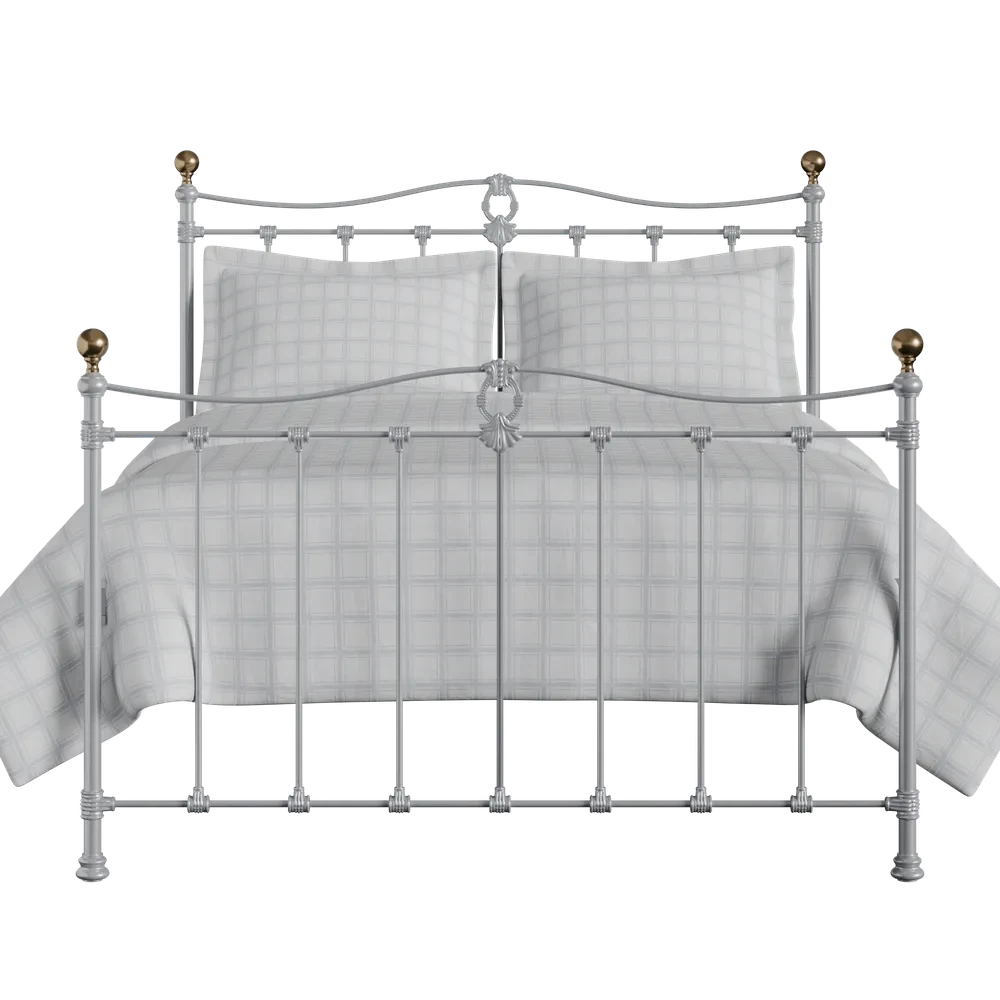 Tully Cast Iron Bed Frame Tully Cast Iron Bed Frame -The Bed Rooms Shop Tully Cast Iron Frame Glossy Silver