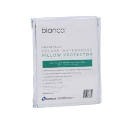 Bianca Velour Touch Deluxe Waterproof Pillow Protector -The Bed Rooms Shop VelourTouchPillow1