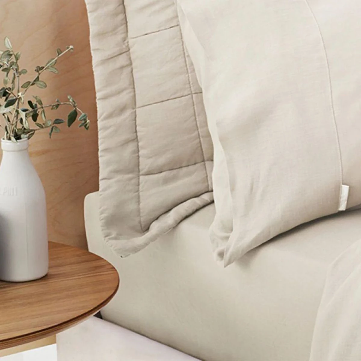 Abbotson Linen Fitted Sheet Abbotson Linen Fitted Sheet -The Bed Rooms Shop abbotson linen fitted sheet beige 5